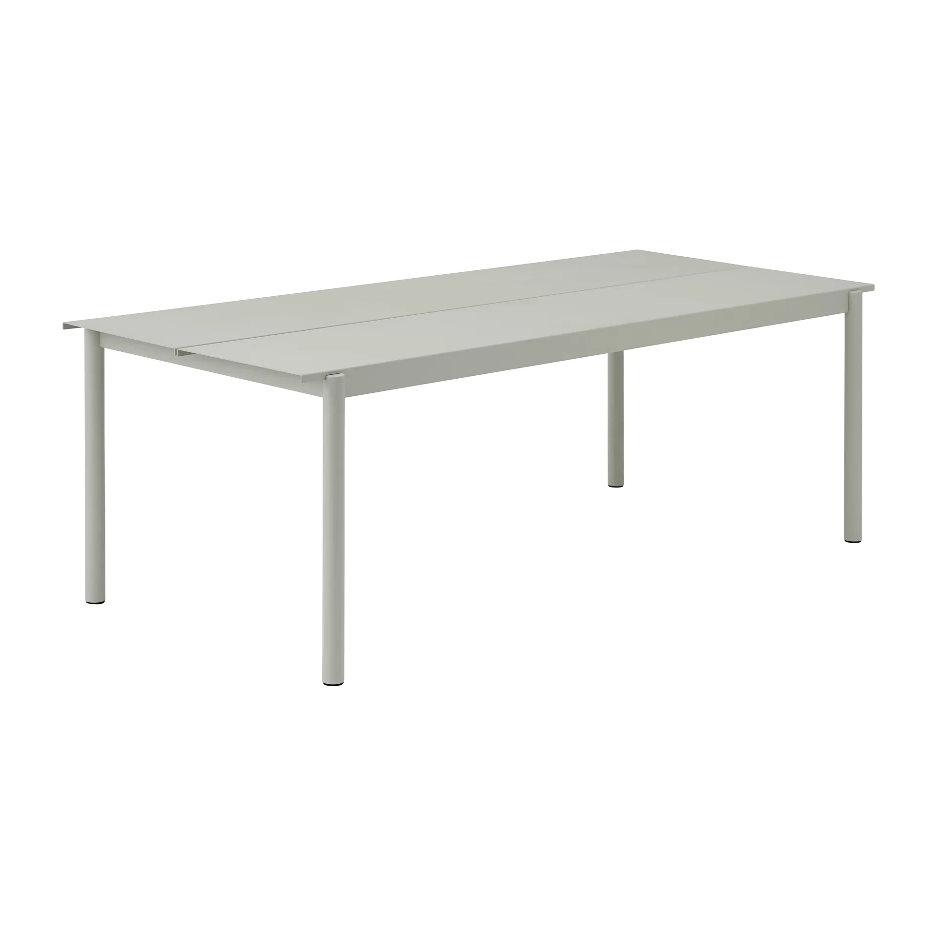 Linear steel table tafel 220x90 cm, Grey (RAL 7044) Muuto