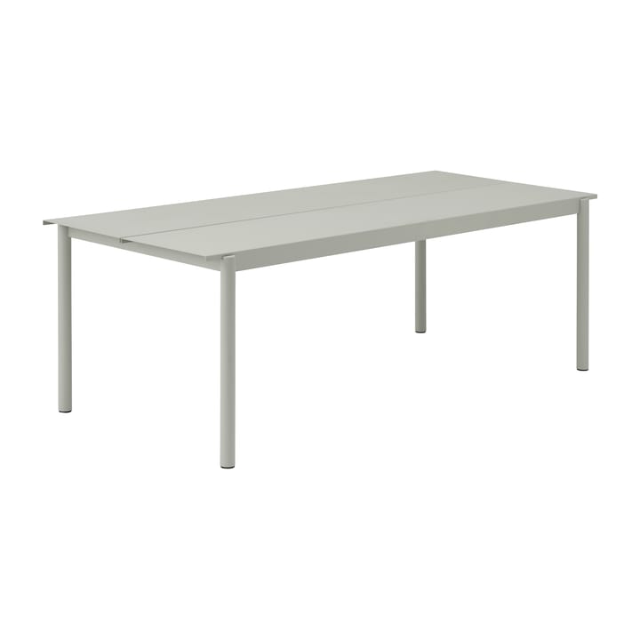 Linear steel table tafel 220x90 cm - Grey (RAL 7044) - Muuto