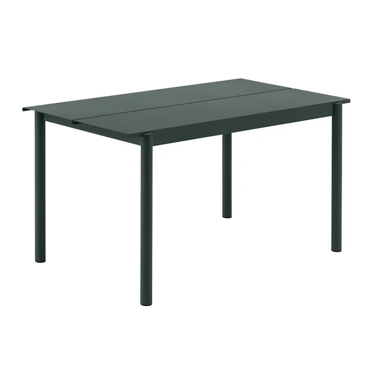 Linear Steel tafel 140x75 cm - Dark green - Muuto
