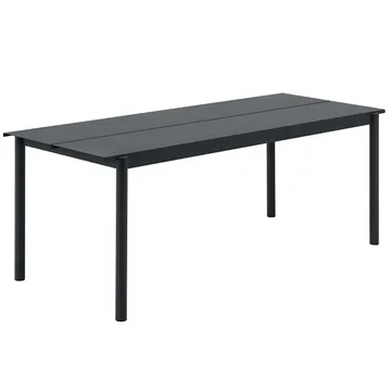 Linear Steel tafel 200x75 cm - Black - Muuto