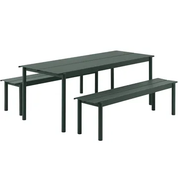 Linear Steel tafel 200x75 cm - Dark green - Muuto