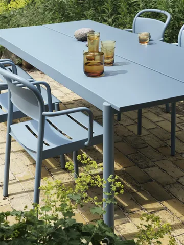 Linear Steel tafel 200x75 cm - Pale blue - Muuto
