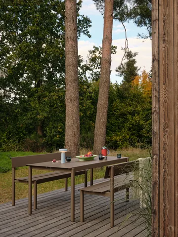 Linear Steel tafel 200x75 cm - Taupe - Muuto