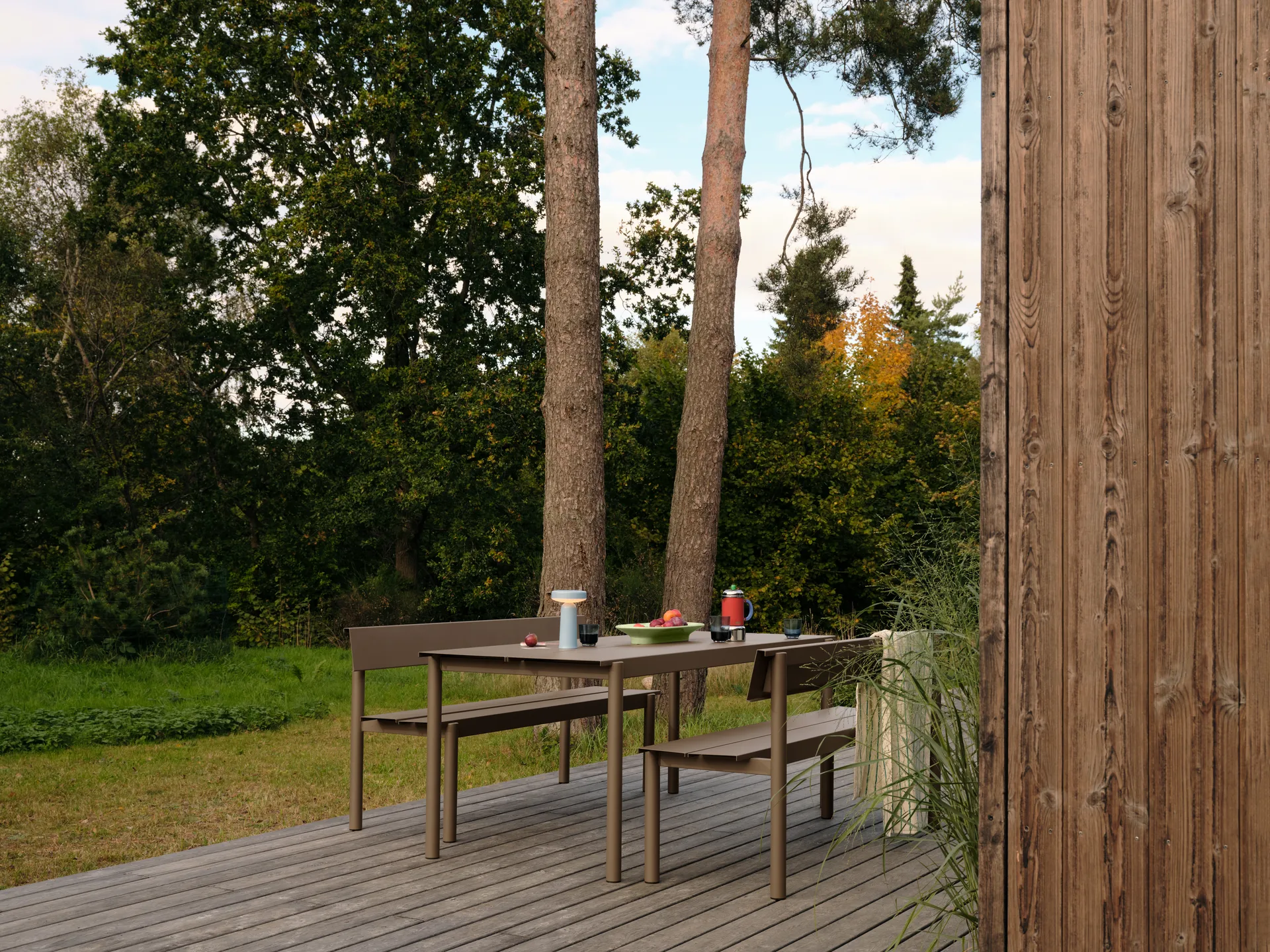 Linear Steel tafel, Taupe, 220x90 cm Muuto