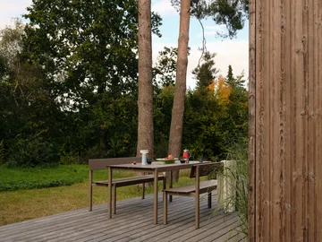 Linear Steel tafel - Taupe, 220x90 cm - Muuto