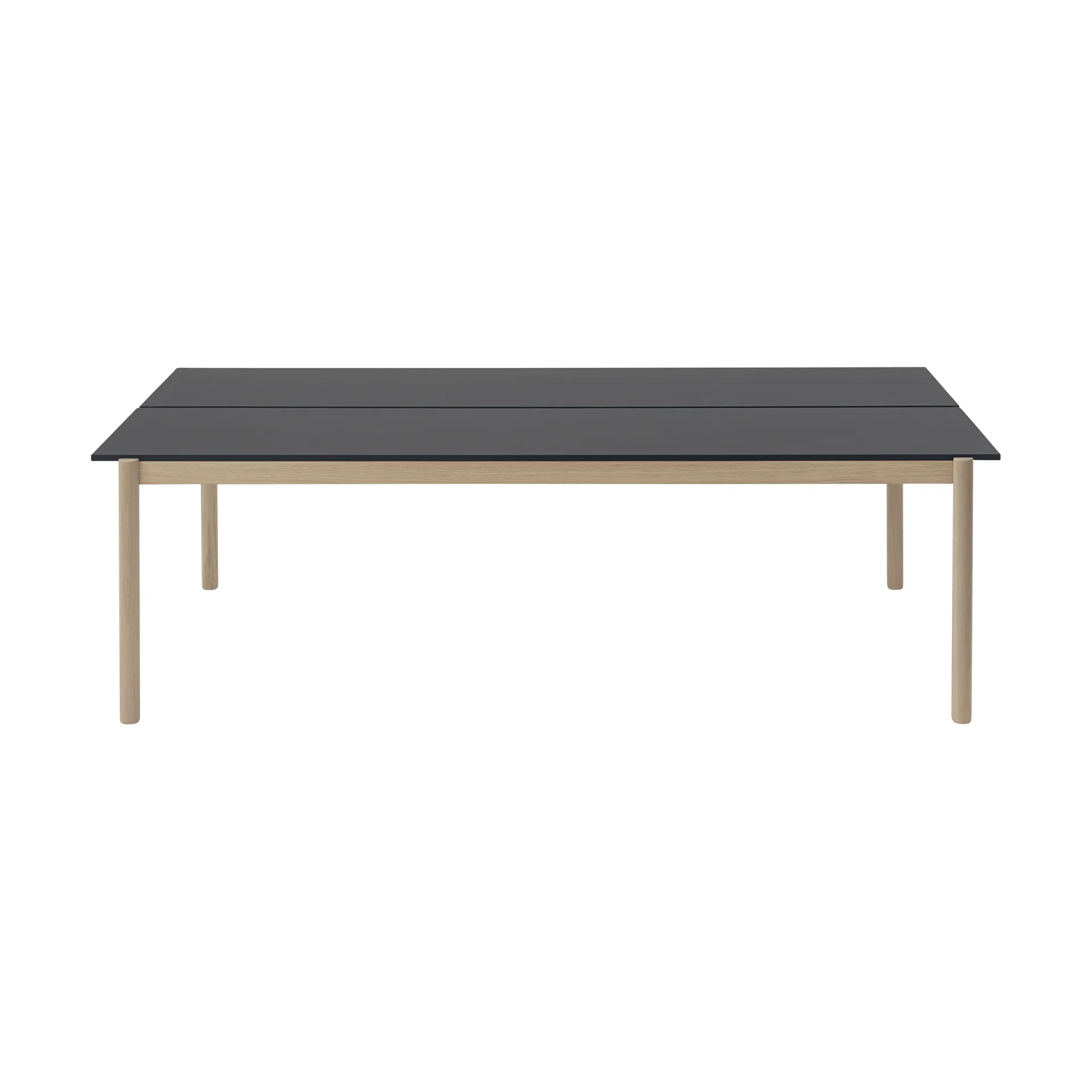 Linear System eettafel 110x240 cm, Black nanolaminate-black-oak Muuto