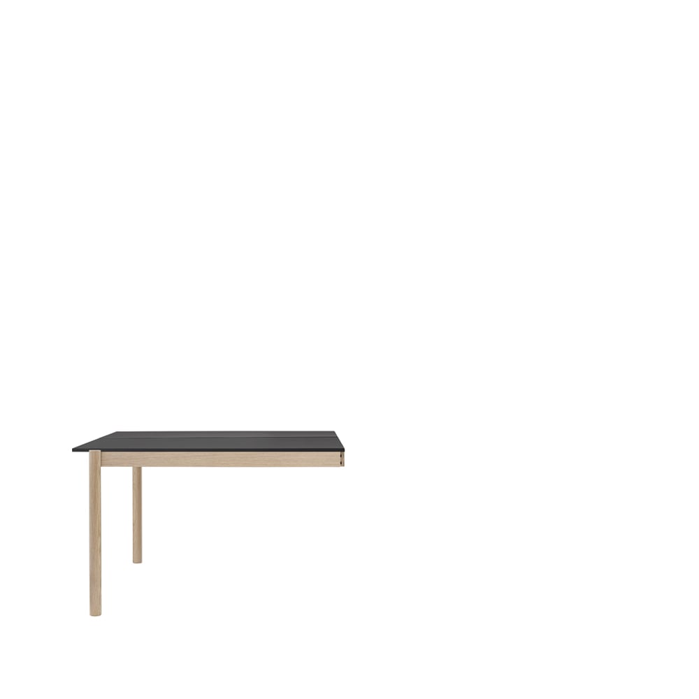 Muuto Linear System End Module tafel Black-Oak 142x120 cm