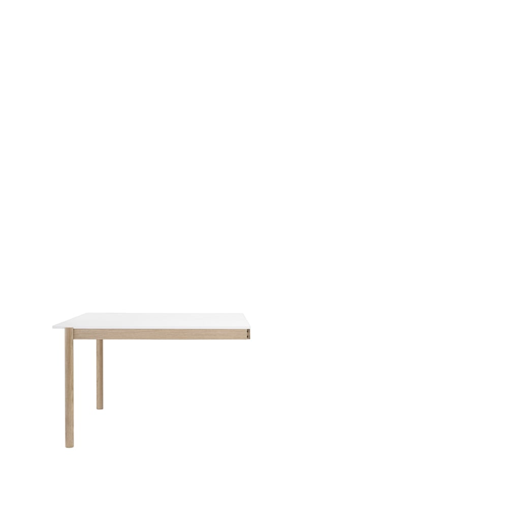 Muuto Linear System End Module tafel White laminate-Oak 142x120 cm