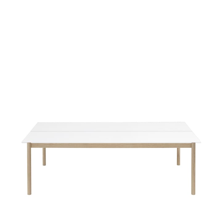 Linear System tafel - White laminate-White ABS-Oak - Muuto