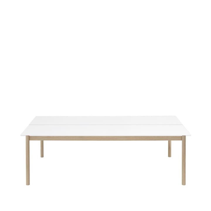 Linear System tafel - White laminate-White ABS-Oak - Muuto