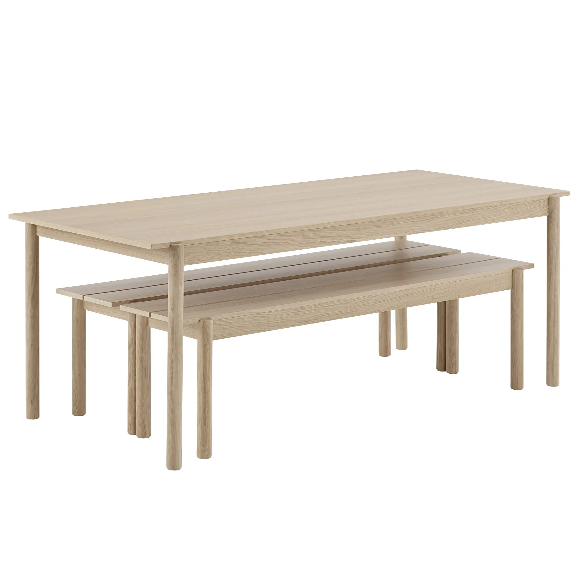Linear tafel, eiken, 90 x 200 cm Muuto
