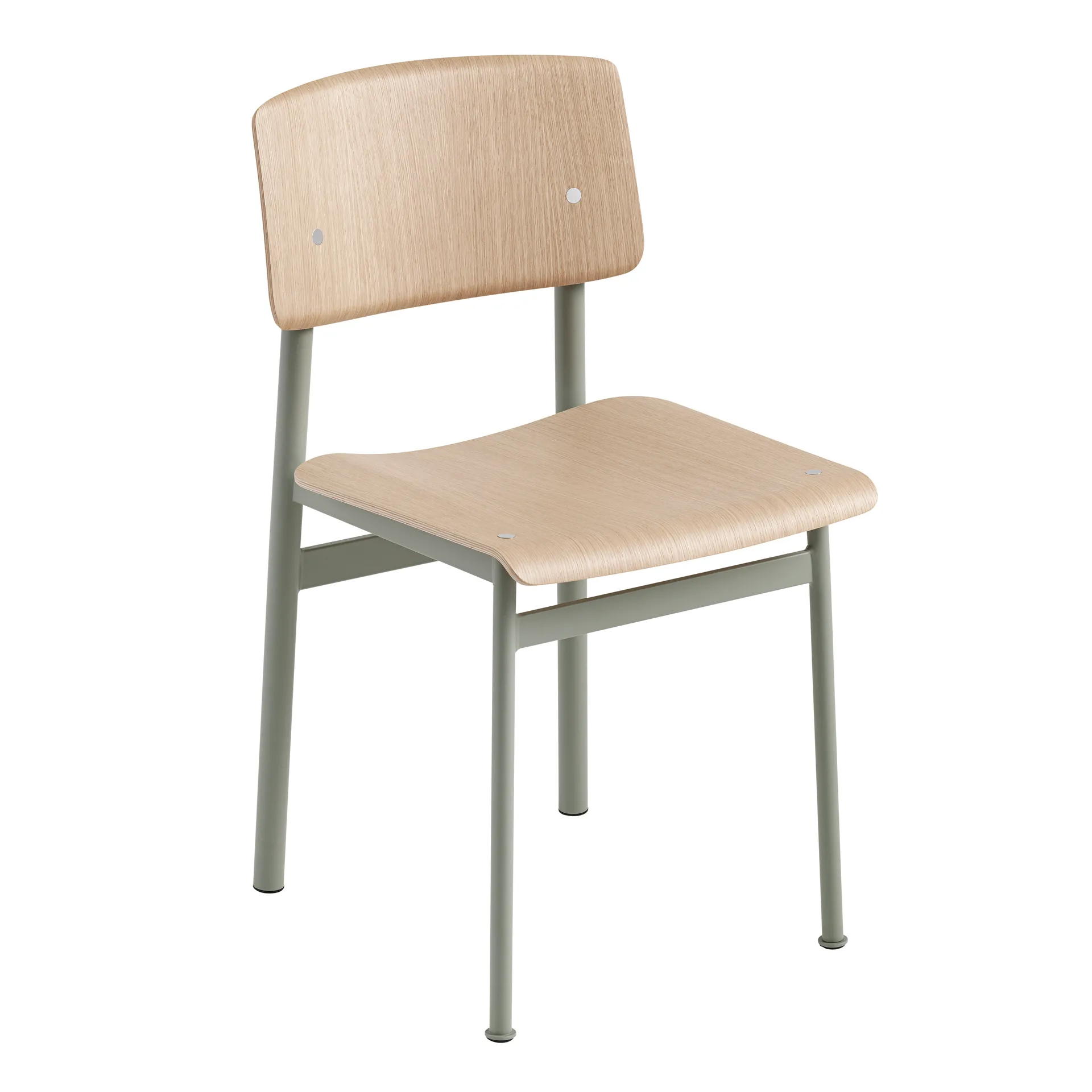 Loft Chair stoel, dusty green-eiken Muuto