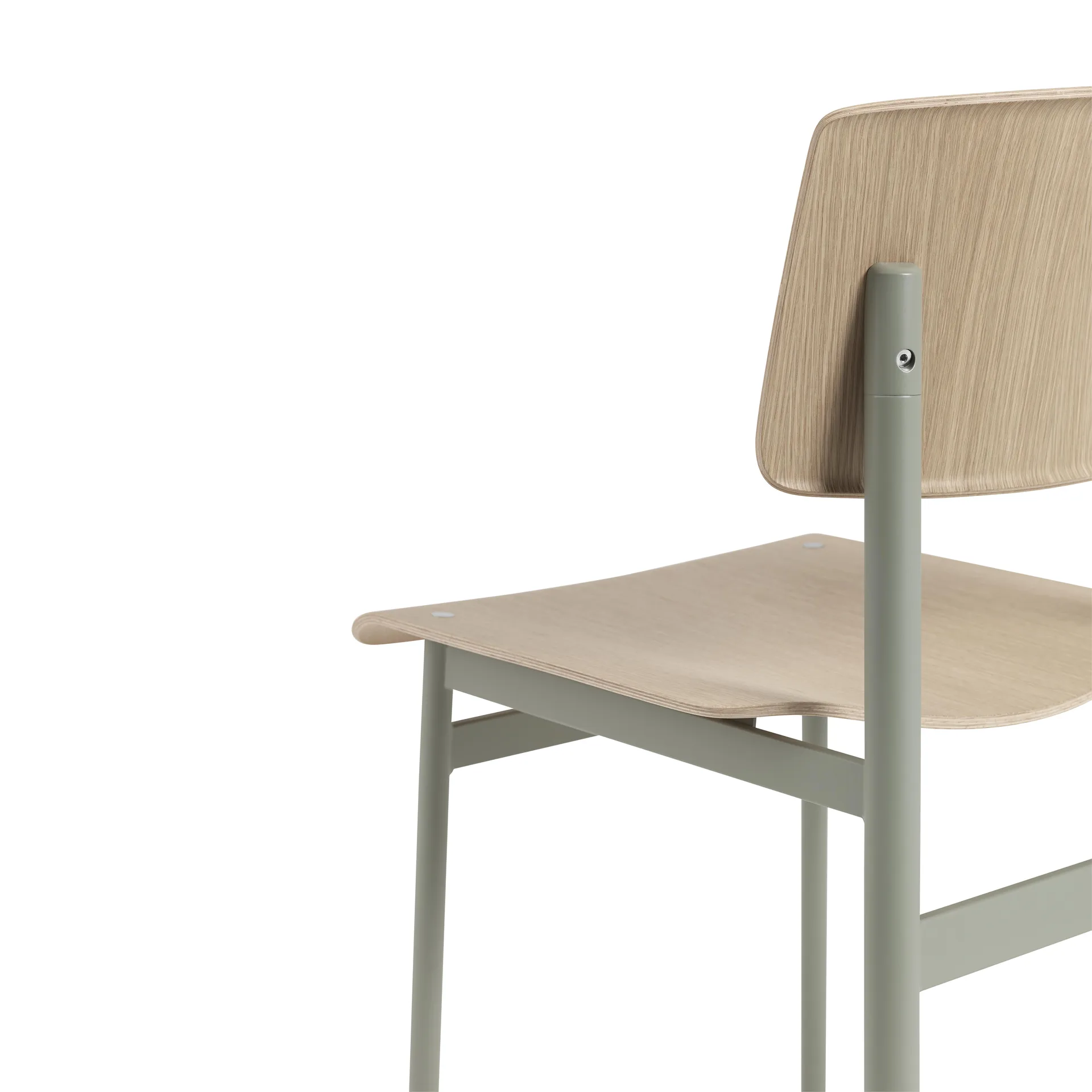 Loft Chair stoel, dusty green-eiken Muuto