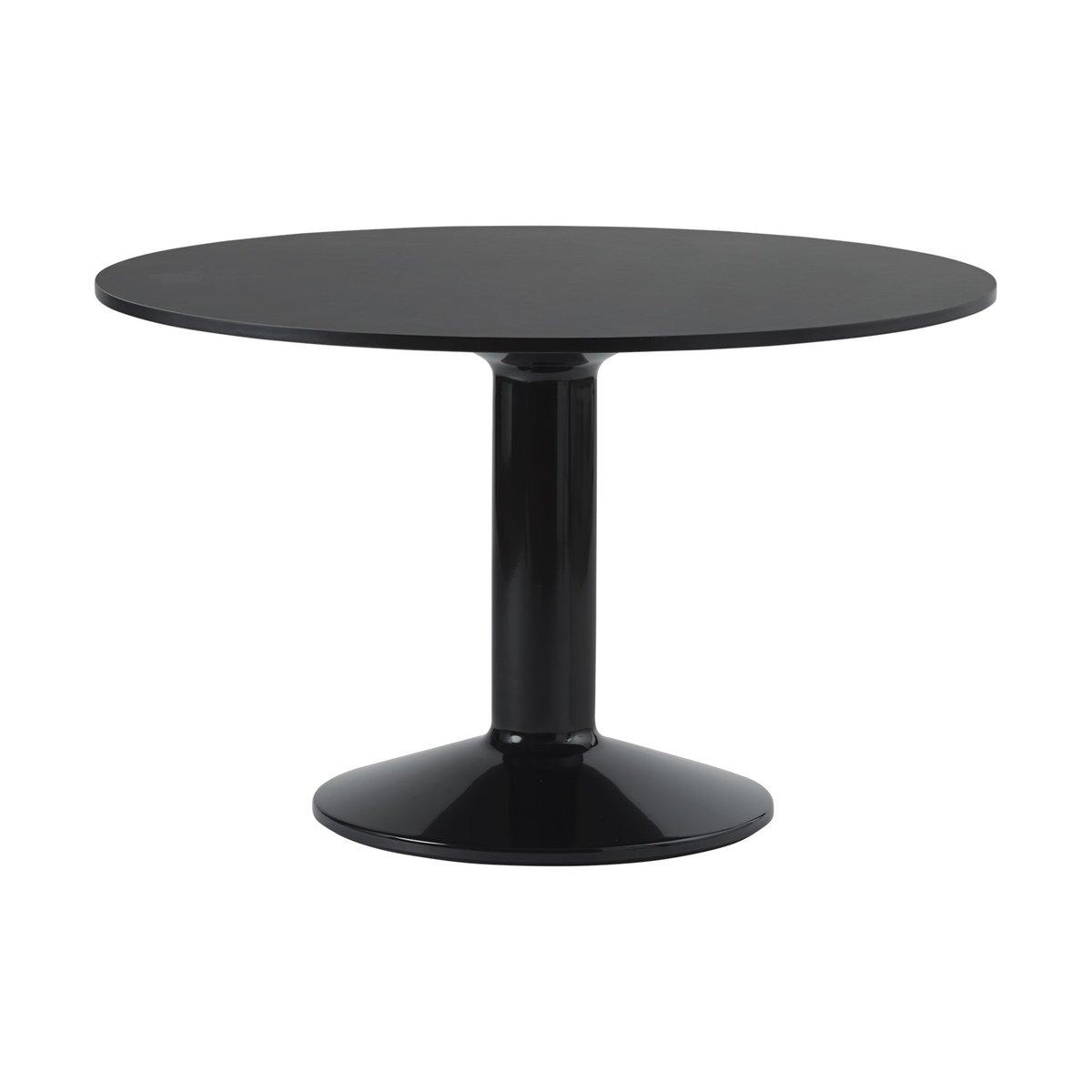 Muuto Midst cafétafel o120 cm Black Linoleum-Black | Scandinavisch Interieur | Eettafels | Zwart