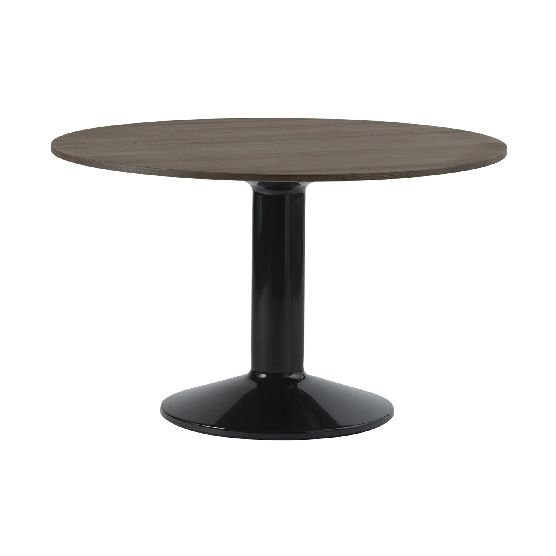 Midst cafétafel Ø120 cm, Dark Oiled Oak-Black Muuto
