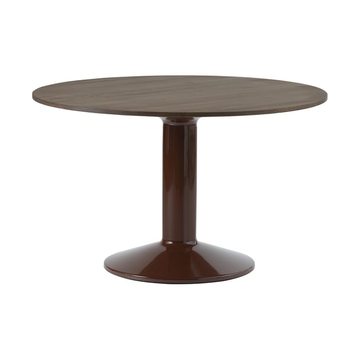 Midst cafétafel Ø120 cm - Dark Oiled Oak-Dark Red - Muuto