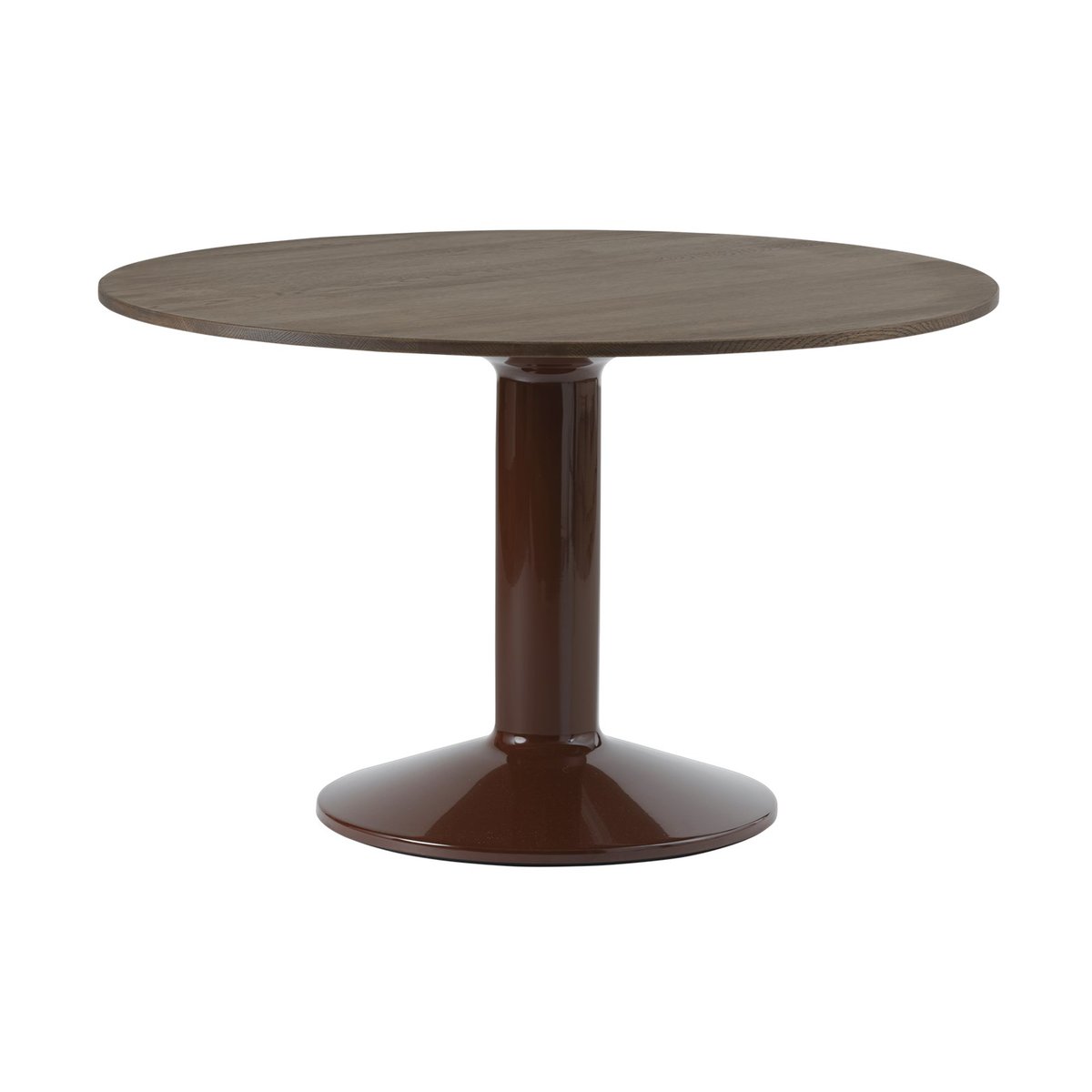 Muuto Midst cafétafel o120 cm Dark Oiled Oak-Dark Red