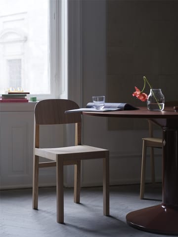 Midst cafétafel Ø120 cm - Dark Red Linoleum-Dark Red - Muuto