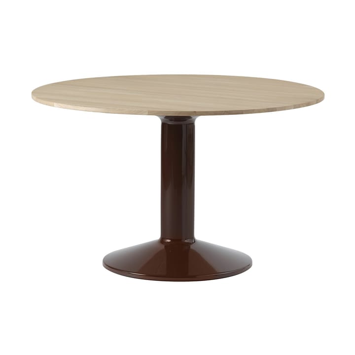 Midst cafétafel Ø120 cm - Oiled Oak-Dark Red - Muuto