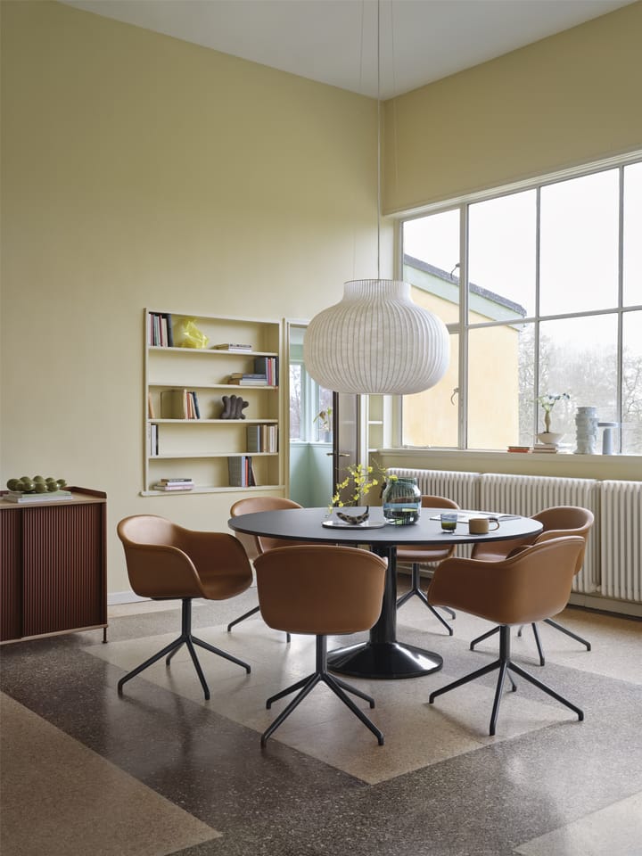 Midst cafétafel Ø160 cm, Black Linoleum-Black Muuto