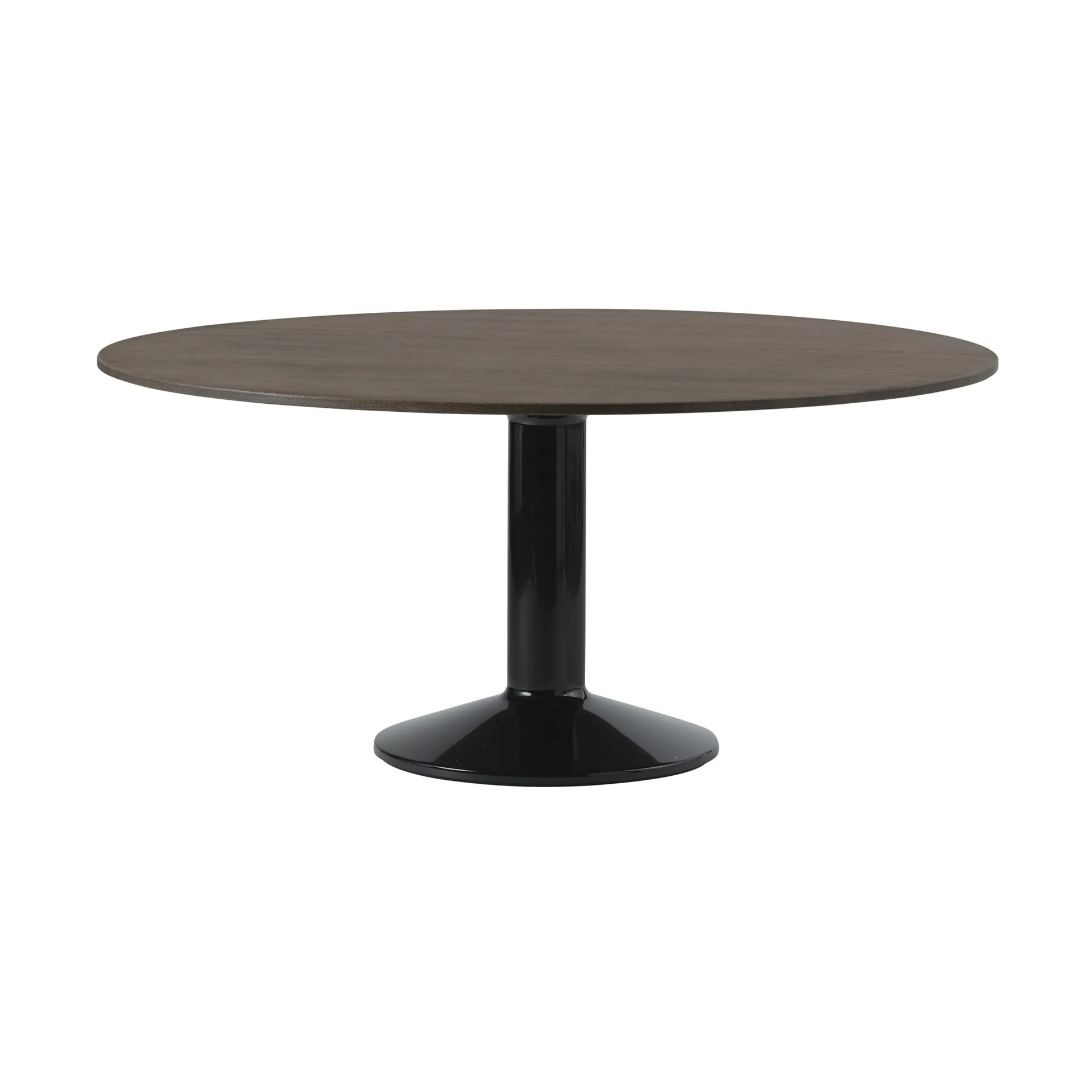Midst cafétafel Ø160 cm, Dark Oiled Oak-Black Muuto