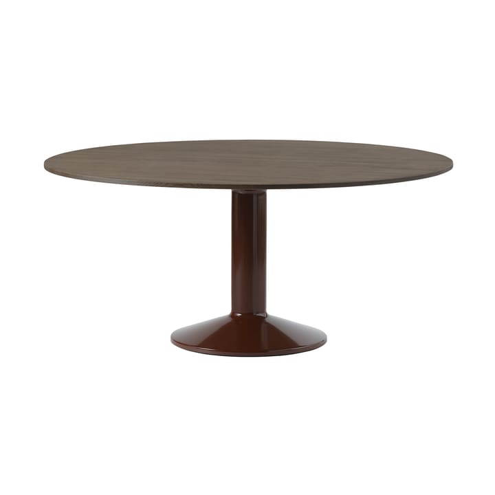 Midst cafétafel Ø160 cm - Dark Oiled Oak-Dark Red - Muuto