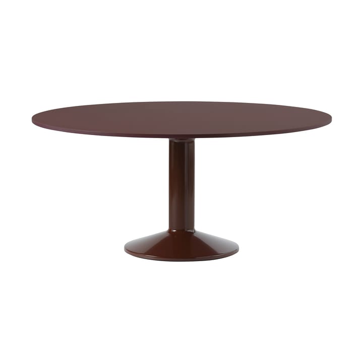 Midst cafétafel Ø160 cm - Dark Red Linoleum-Dark Red - Muuto