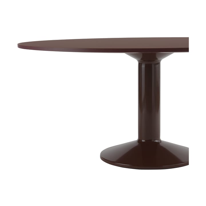 Midst cafétafel Ø160 cm, Dark Red Linoleum-Dark Red Muuto