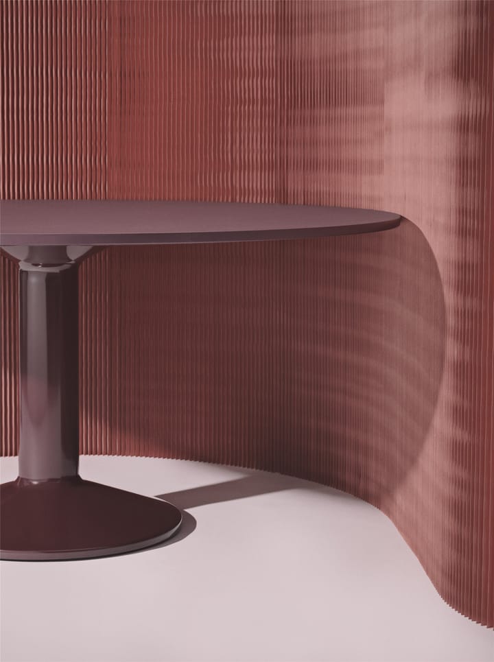 Midst cafétafel Ø160 cm, Dark Red Linoleum-Dark Red Muuto