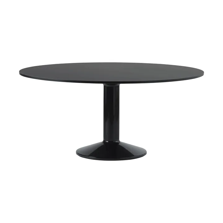 Midst cafétafel - Black linoleum-black, Ø160 cm - Muuto