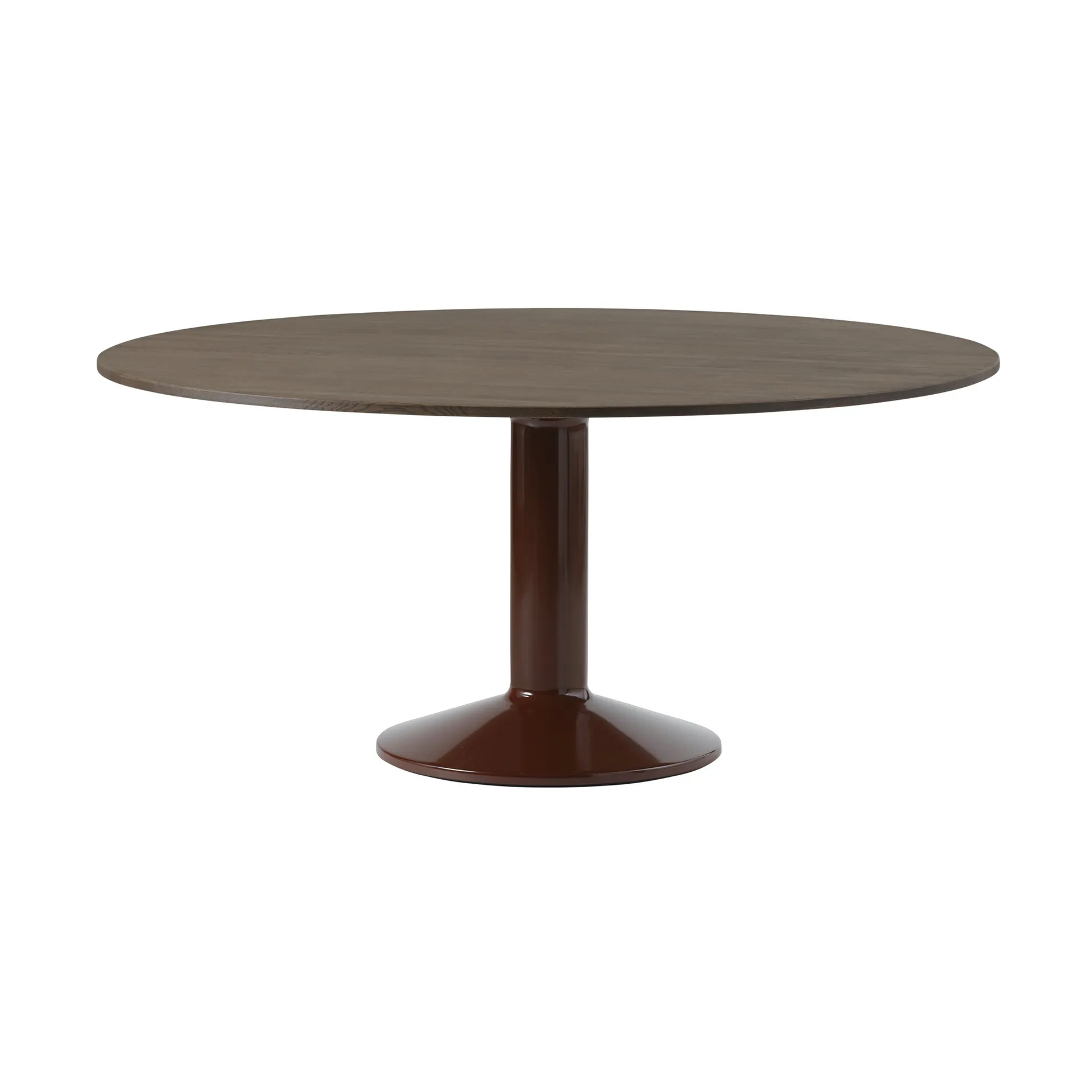 Midst cafétafel, Dark oiled oak-dark red, Ø160 cm Muuto