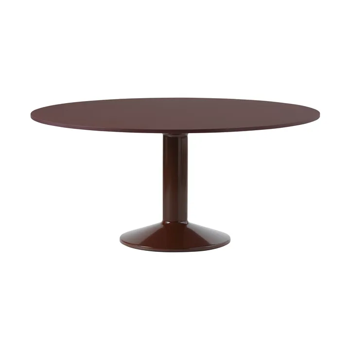 Midst cafétafel - Dark red linoleum-dark red, Ø160 cm - Muuto
