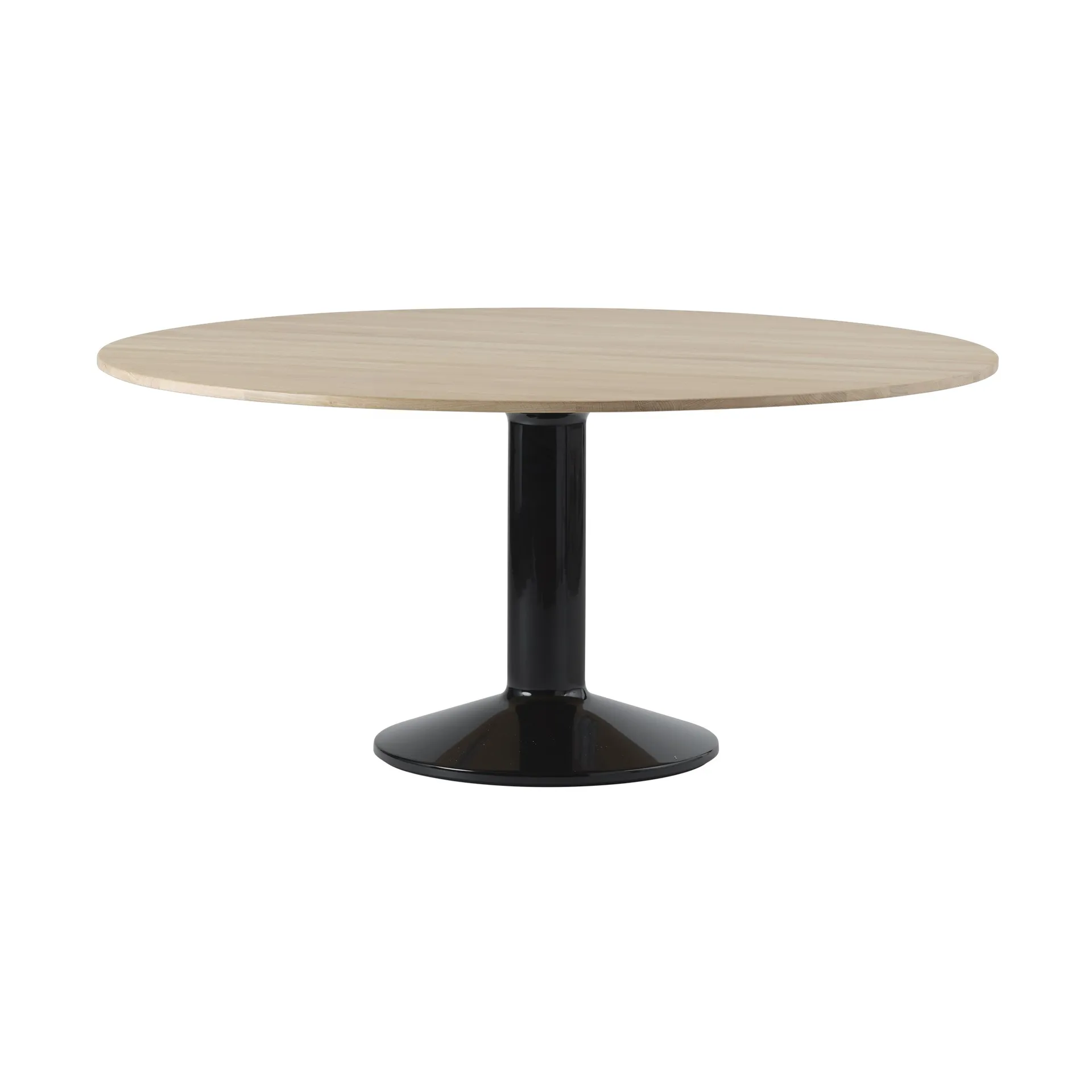 Midst cafétafel, Oiled oak-black, Ø160 cm Muuto