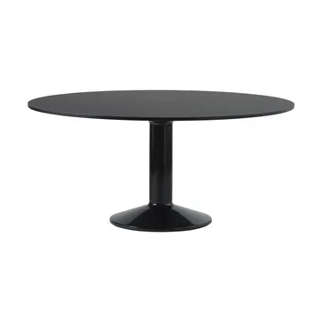 Midst pilaar­tafel - Black linoleum-black, Ø160 cm - Muuto