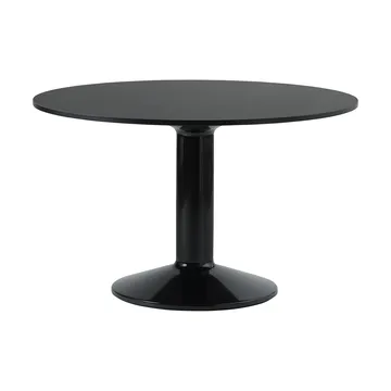 Midst pilaar­tafel - Black nanolaminaat-zwart, Ø120 cm - Muuto