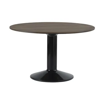 Midst pilaar­tafel - Dark oiled oak-black, Ø120 cm - Muuto