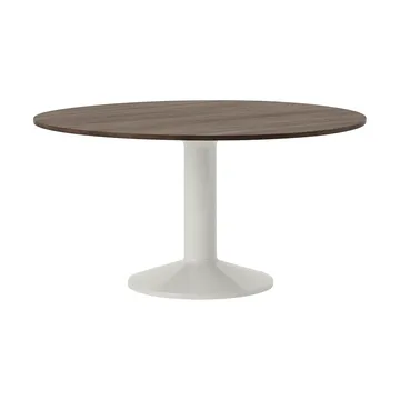 Midst pilaar­tafel - Donker geolied eiken-grijs, Ø140 cm - Muuto