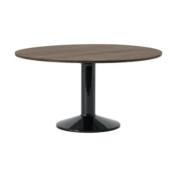 Midst pilaar­tafel - Donker geolied eiken-zwart, Ø140 cm - Muuto