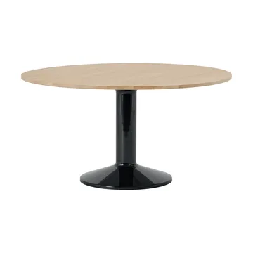 Midst pilaar­tafel - Geolied eiken-zwart, Ø140 cm - Muuto