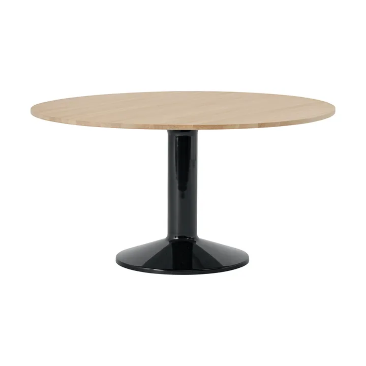 Midst pilaar­tafel - Geolied eiken-zwart, Ø140 cm - Muuto