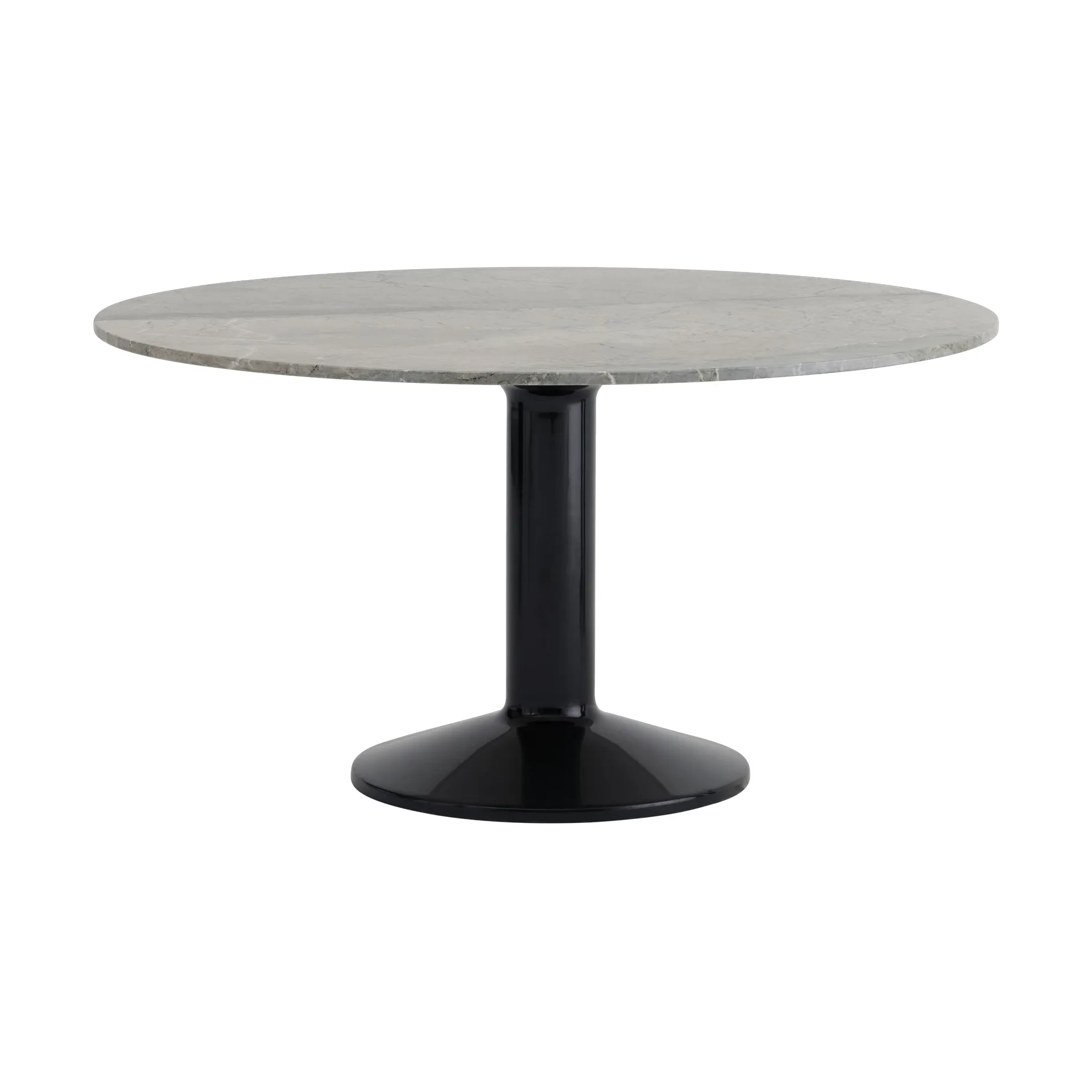 Midst pilaar­tafel, Grijs marmer-black, Ø140 cm Muuto