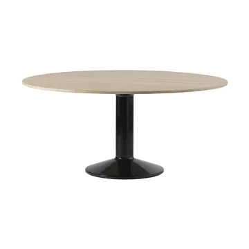 Midst pilaar­tafel - Oiled oak-black, Ø160 cm - Muuto