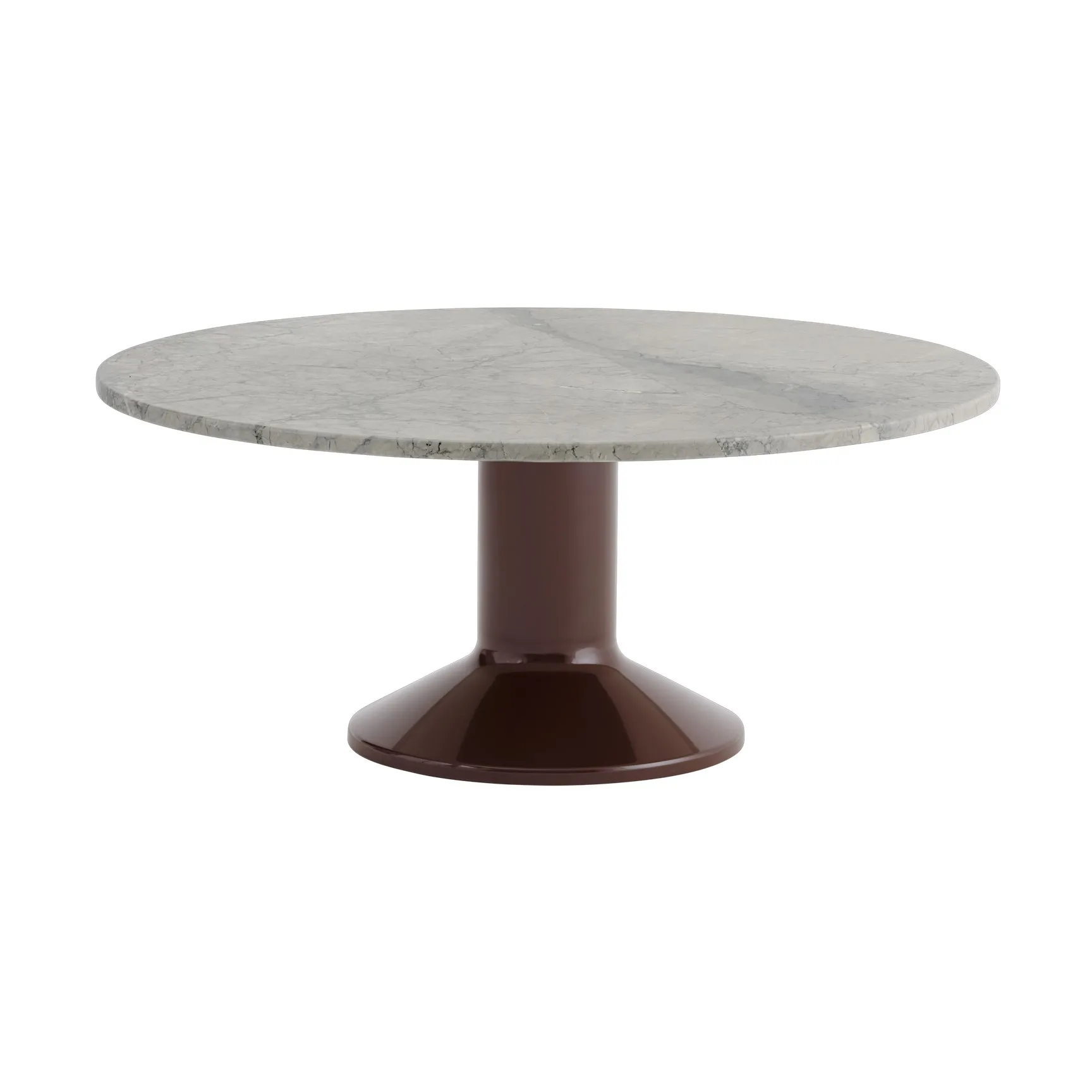 Midst salontafel, Grijs marmer-dark red, Ø90 cm Muuto
