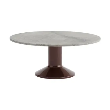 Midst salontafel - Grijs marmer-dark red, Ø90 cm - Muuto