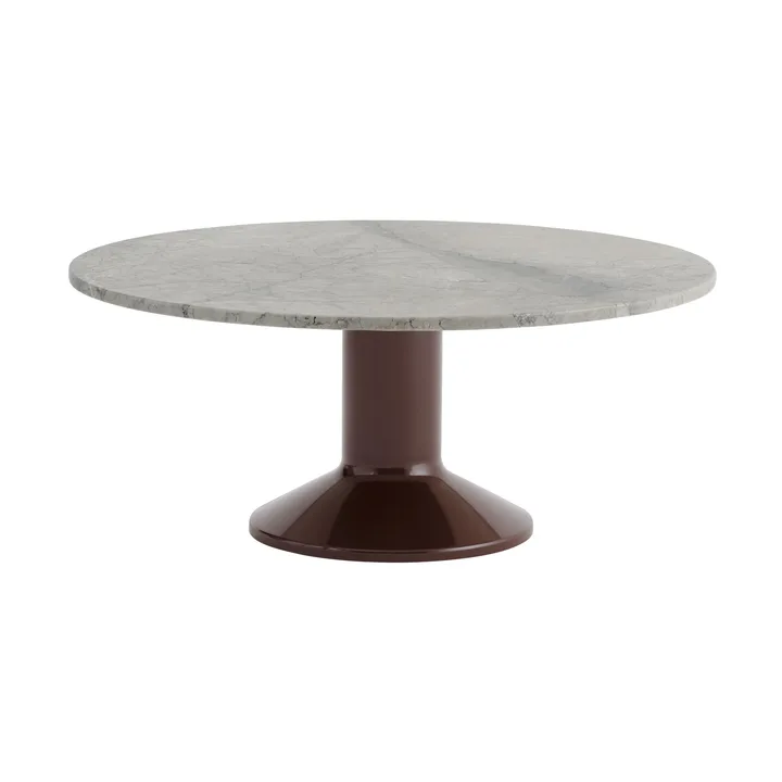 Midst salontafel - Grijs marmer-dark red, Ø90 cm - Muuto