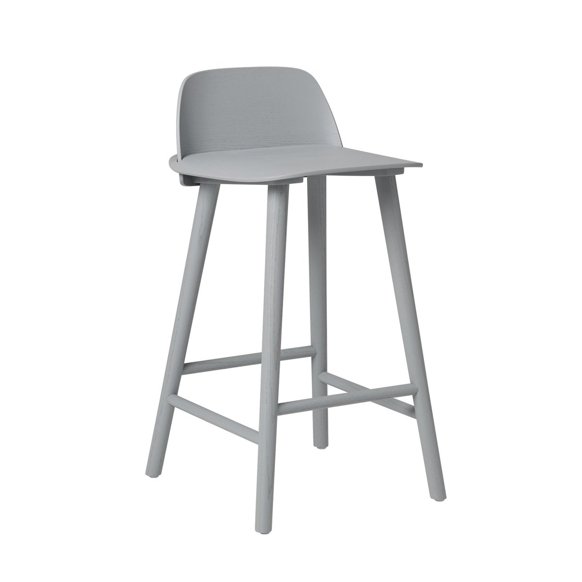 Muuto Nerd barkruk 65 cm. Grey | Scandinavisch Interieur | Barstoelen | Grijs