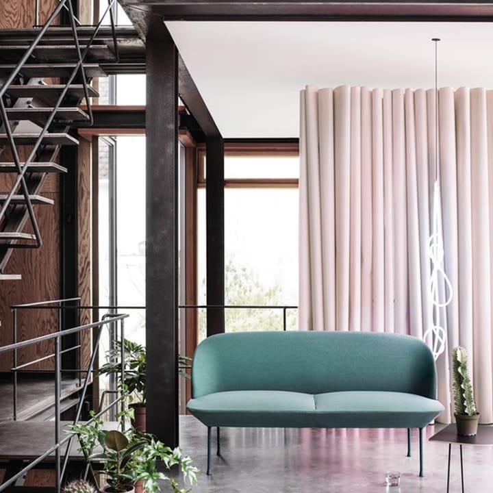 Oslo bank 2-zits, Hallingdal 407-Yellow Muuto