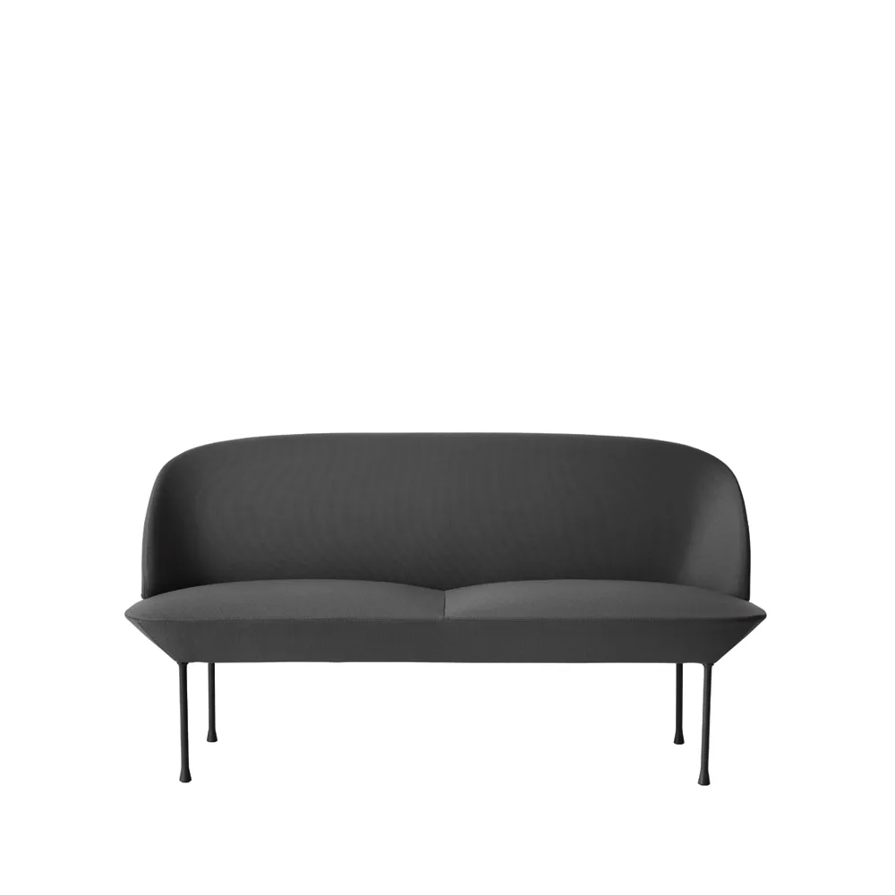 Oslo bank 2-zits, Steelcut 180-Dark grey Muuto