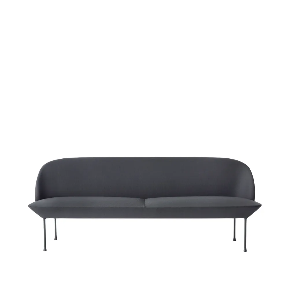 Oslo bank 3-zits, Steelcut 180-Dark grey Muuto