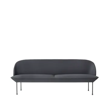 Oslo bank 3-zits - Steelcut 180-Dark grey - Muuto